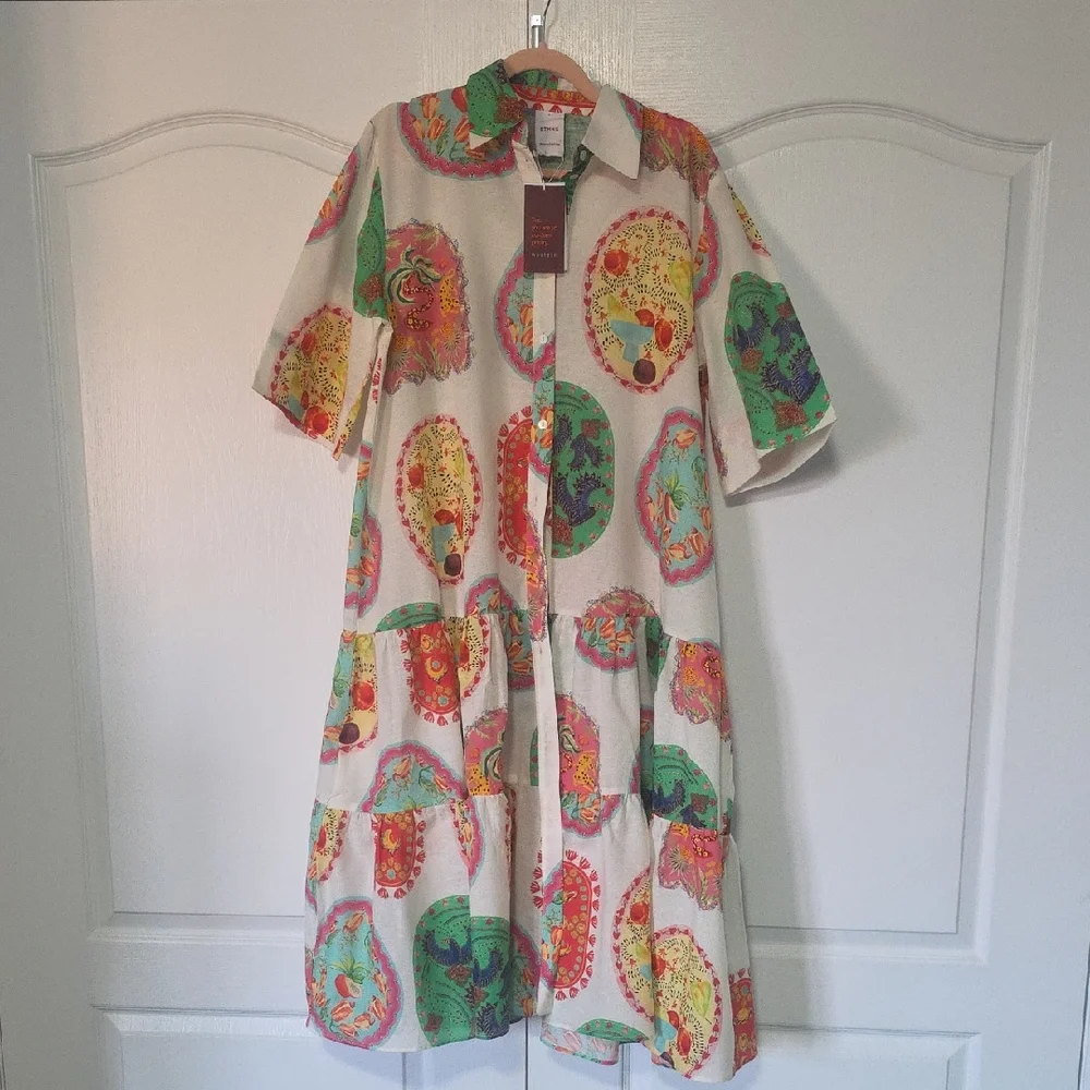 Vibrant Patterned Maxi Dress - Picture 1 of 5